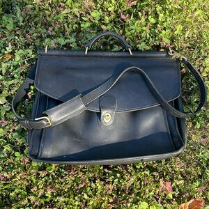 Vintage 1990s COACH Beekman Black Leather very good condition 
Briefcase 5266